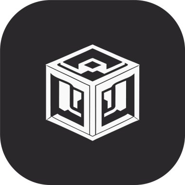 Farklı reklamlar, kapaklar veya afişler için soyut küp vektör şablonları, artırılmış gerçeklik tasarım logosu minimalist parlama, simetrik, karmaşık, sanat,