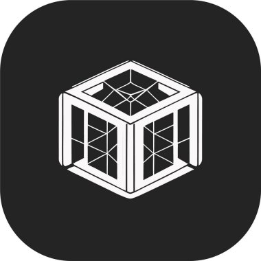 Farklı reklamlar, kapaklar veya afişler için soyut küp vektör şablonları, artırılmış gerçeklik tasarım logosu minimalist parlama, simetrik, karmaşık, sanat,