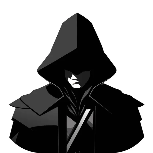 Assassin Karakter Vector Moordenaar Illustratie Voor Esports Logo Ontwerp Vector — Stockvector