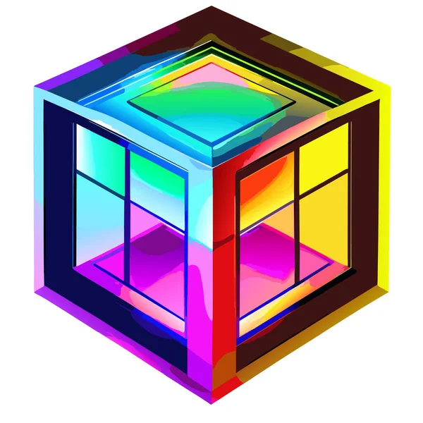Вектор Абстрактных Кубиков Различной Рекламы Обложек Куб Дополненной Реальности Минимальным — стоковый вектор