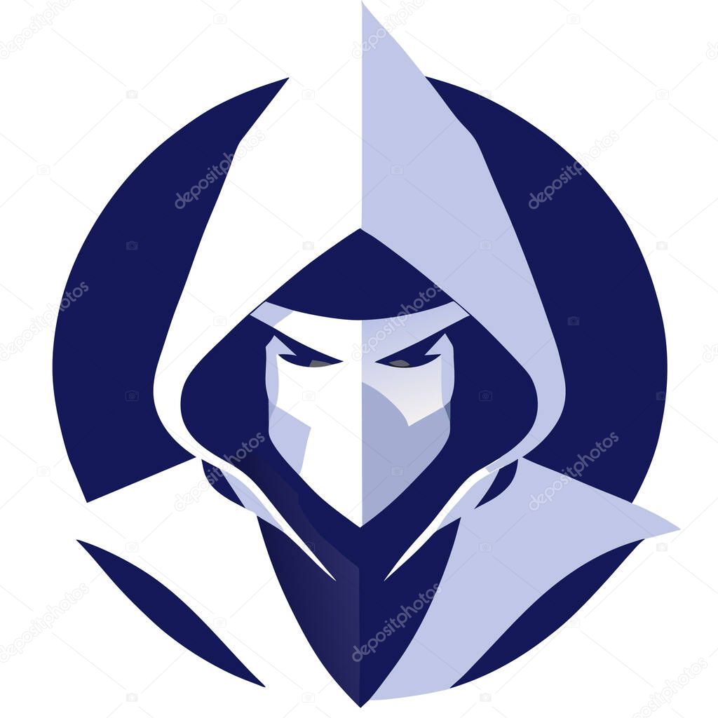 Assassin character vector, assassin illustration for esports logo design vector, fan art. vector illustration.