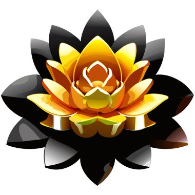 Güzeller güzeli ışık saçan yaprakları zarif mekanik çakra nilüfer çiçekleri açar. Lüks doğulu çiçek arka plan vektörü. Zarif beyaz nilüfer çiçekleri altın çizgiler sanat, yapraklar.