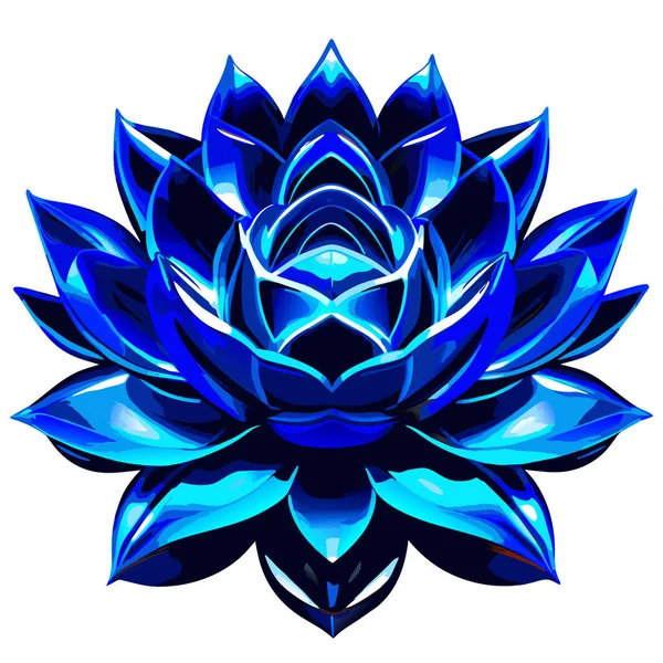 Vackra Locka Belysa Bladverk Elegant Mekaniska Chakra Lotus Blomma Lyx — Stock vektor