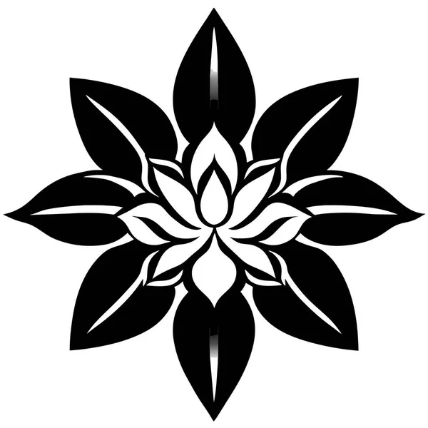 Belle Attirer Illuminer Feuillage Élégamment Mécanique Fleur Lotus Chakra Luxe — Image vectorielle