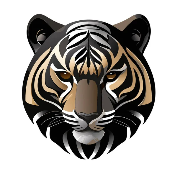Ilustración Vectorial Bordado Tiger Head Vector Graphic Tiger Arte Vectorial — Archivo Imágenes Vectoriales