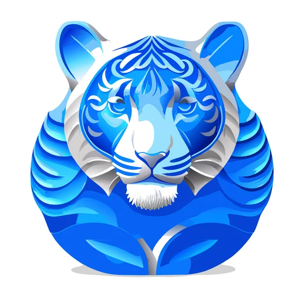 Illustration Vectorielle Broderie Tiger Head Vector Graphic Tiger Art Vectoriel — Image vectorielle