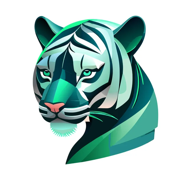 Ilustração Vetorial Bordado Tiger Head Vector Graphic Tiger Arte Vetorial — Vetor de Stock