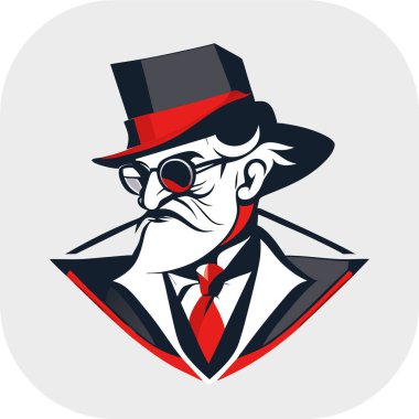 zeki bilim adamı maskotu, klasik, logo, temiz, katı renk, klipsli sanat tarzı, vektör stili, çılgın bilim adamı, klasik logo çizgisi sanat konsepti siyah-beyaz, el çizimi.