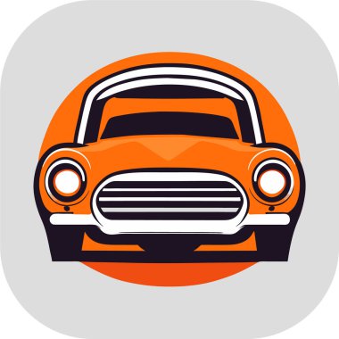 araba logosu düz vektör, araba logosu izole edilmiş beyaz arkaplan, gerçekçi araba vektörü özel yarış arabası illüstrasyon sanat sporu, t-shirt vektör poster sanatı sürükleniyor.