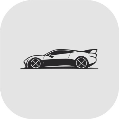 araba logosu düz vektör, araba logosu izole edilmiş beyaz arkaplan, gerçekçi araba vektörü özel yarış arabası illüstrasyon sanat sporu, t-shirt vektör poster sanatı sürükleniyor.