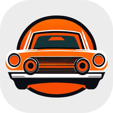 araba logosu düz vektör, araba logosu izole edilmiş beyaz arkaplan, gerçekçi araba vektörü özel yarış arabası illüstrasyon sanat sporu, t-shirt vektör poster sanatı sürükleniyor.