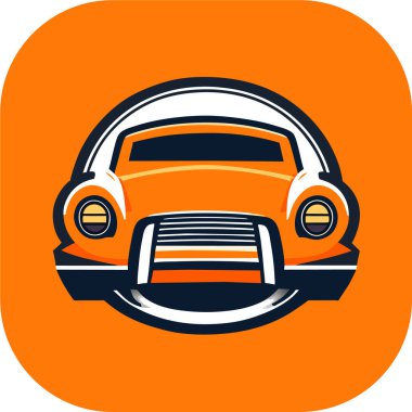 araba logosu düz vektör, araba logosu izole edilmiş beyaz arkaplan, gerçekçi araba vektörü özel yarış arabası illüstrasyon sanat sporu, t-shirt vektör poster sanatı sürükleniyor.