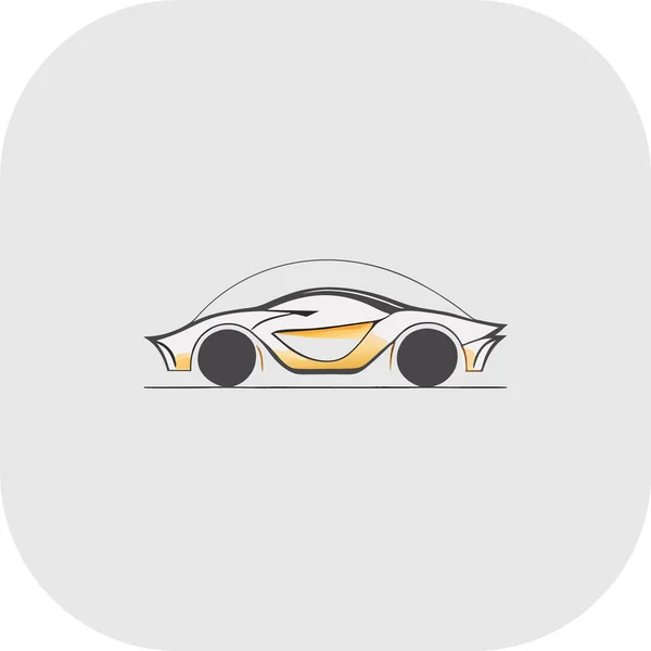 Araba Logosu Düz Vektör Araba Logosu Izole Edilmiş Beyaz Arkaplan — Stok Vektör