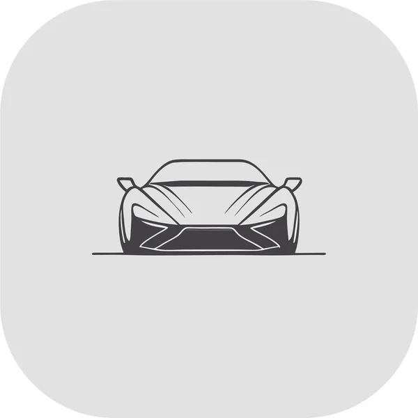 車のロゴフラットベクトル 車のロゴデザイン隔離された白い背景 現実的な車のベクトルカスタム現代のレースカーベクトルイラストアートスポーツ Tシャツベクトルステッカーポスターアート漂流 — ストックベクタ