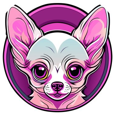 Chihuahua tişörtü tasarımı, pastel gotik, vektör, Chihuahua köpek yüz çizimi, şirin küçük chihuahua köpeği izole edilmiş arka plan. 