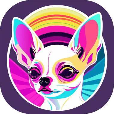 Chihuahua tişörtü tasarımı, pastel gotik, vektör, Chihuahua köpek yüz çizimi, şirin küçük chihuahua köpeği izole edilmiş arka plan. 