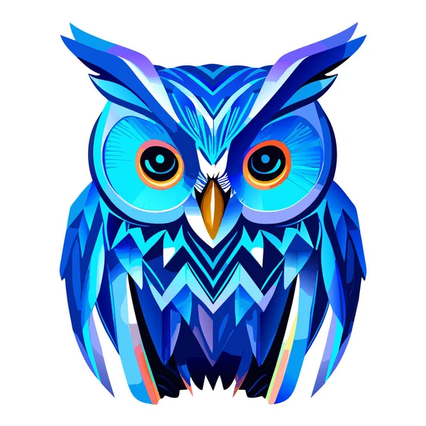 Illustration Owl Shirt Design Vector Art Cute Quirky Fantasy Art — Stock Vector