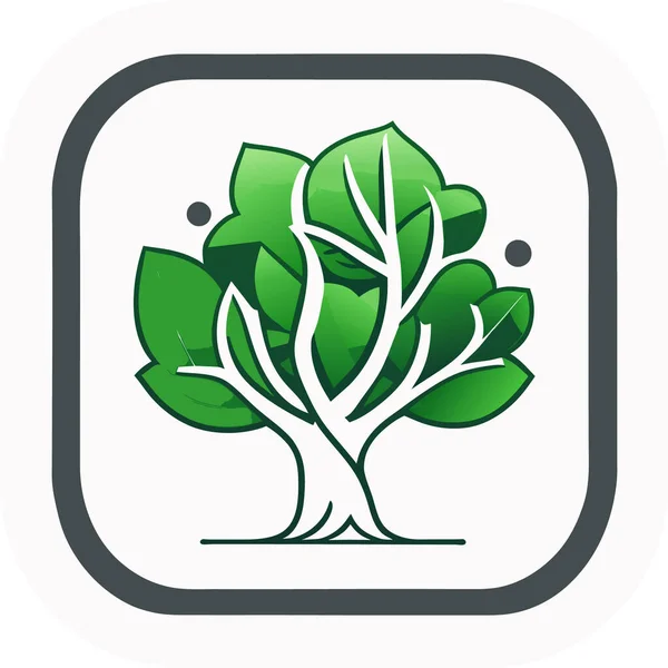 Digitális Ikon Design Sablon Ios App Beszéd Buborékok Levelek Zöld — Stock Vector