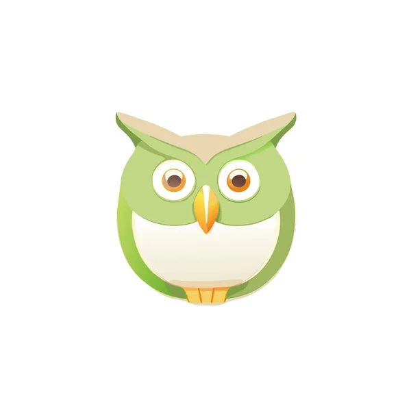 Owl Logo Icon Shirt Owl Head Vector Logo Illustration Head — Stock Vector