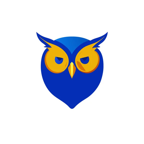 Сова Логотип Іконка Футболка Сова Голова Векторна Ілюстрація Логотипу Головний — стоковий вектор