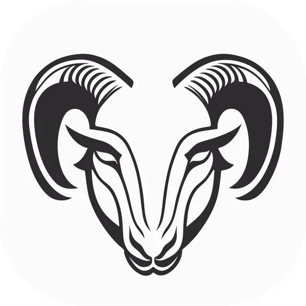 stock vector head of the ram (ram head), vector black and white drawing clean and simple, logo, icon, poster t-shirt, sheep logo simple clean and elegance.
