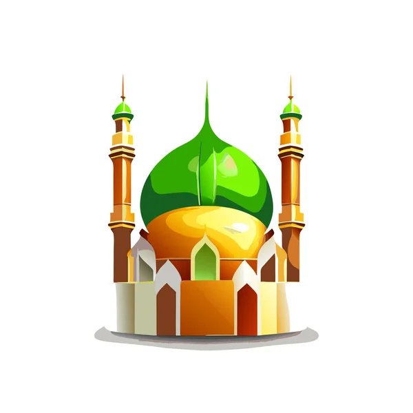 Ilustrace Mešity Pozadí Koncept Islámského Loga Vektor Mešita Pin Vektor — Stockový vektor