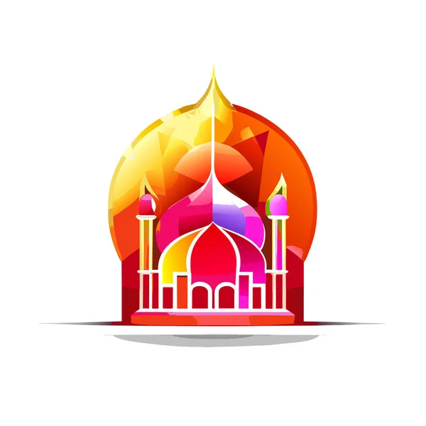 모스크의 이슬람 디자인 모스크핀 이슬람 아이콘 — 스톡 벡터