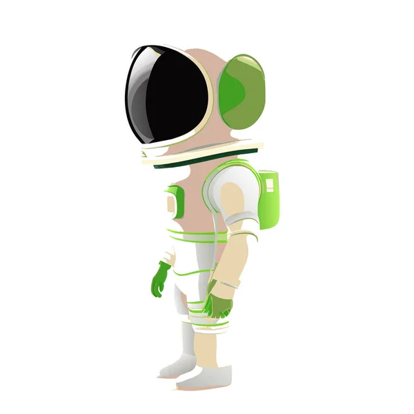 Astronaut Icon Logo Isolated Illustration Black White Style Template Shirt — Stock Vector