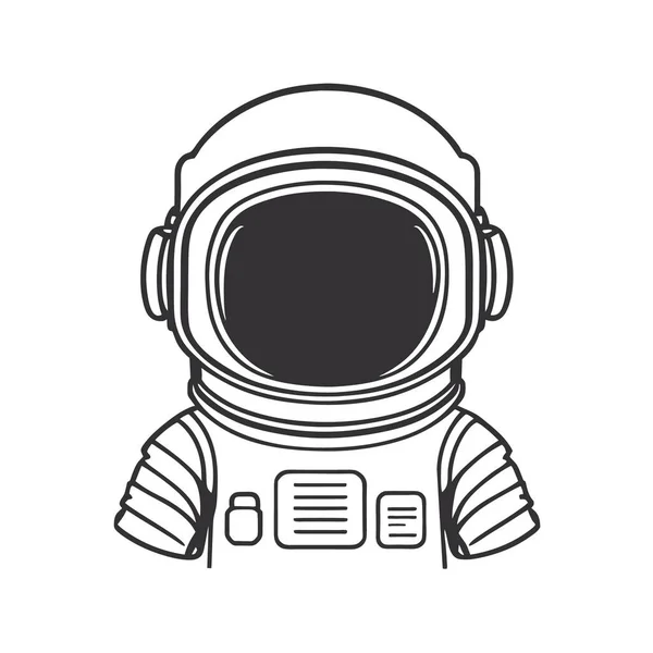 Иконка Астронавта Логотип Изолированные Иллюстрации Черно Белым Стилем Шаблона Плакат — стоковый вектор