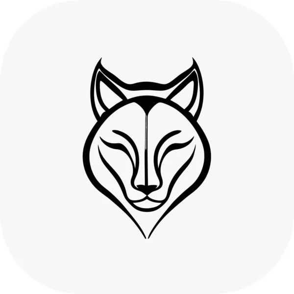 Значок Логотипа Льва Векторная Иллюстрация Льва Изолированном Фоне Простой Минимальный — стоковый вектор