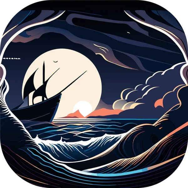 Embracing Shadows Transformative Night Sea Journey Reclaim Our Lost Selves — Stock Vector
