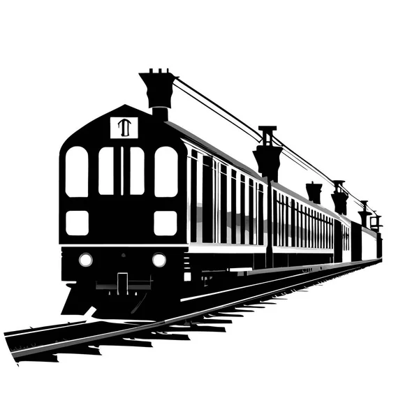 Tågstationen Alessandro Gottardo Vektorkonst Stationsplattform Vektor Illustration Temat Tåg Spårvagn — Stock vektor