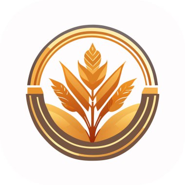 Buğday ve mısır ikonu, beyaz arkaplan, tarım sembolü, buğday ikonu vektör logo tasarımı, Tarım Logo Şablonu tasarımı.