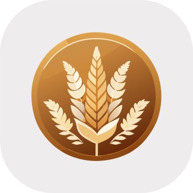 Buğday ve mısır ikonu, beyaz arkaplan, tarım sembolü, buğday ikonu vektör logo tasarımı, Tarım Logo Şablonu tasarımı.