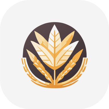 Buğday ve mısır ikonu, beyaz arkaplan, tarım sembolü, buğday ikonu vektör logo tasarımı, Tarım Logo Şablonu tasarımı.