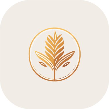 Buğday ve mısır ikonu, beyaz arkaplan, tarım sembolü, buğday ikonu vektör logo tasarımı, Tarım Logo Şablonu tasarımı.