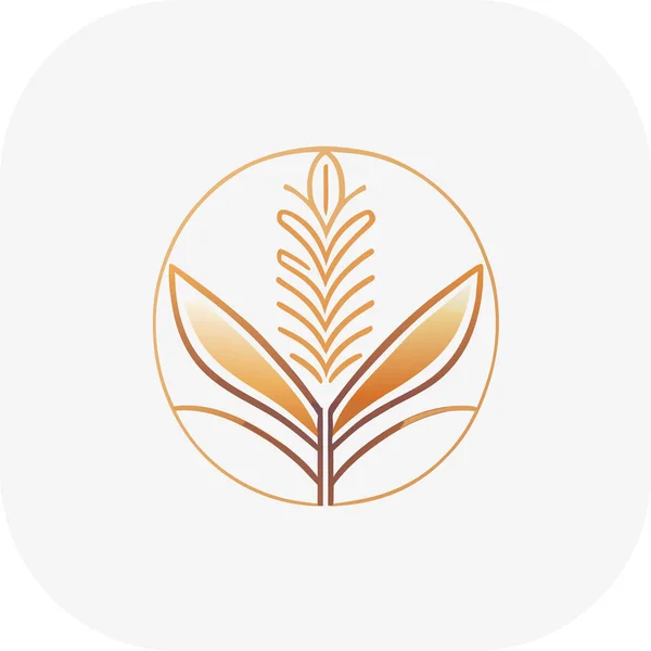 Buğday Mısır Ikonu Beyaz Arkaplan Tarım Sembolü Buğday Ikonu Vektör — Stok Vektör