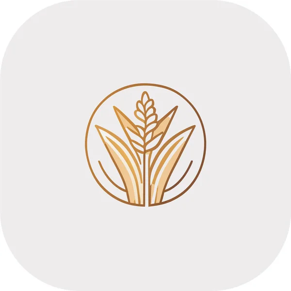 Ikona Pszenicy Kukurydzy Białe Tło Symbol Rolnictwa Projekt Logo Wektora — Wektor stockowy