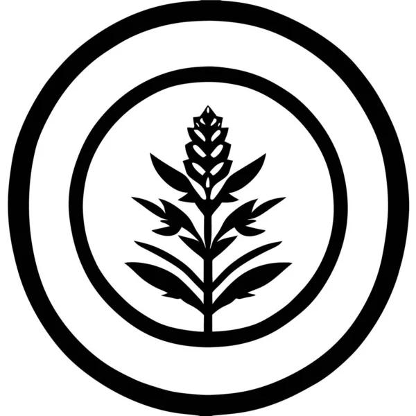 Иконка Пшеницы Кукурузы Белый Фон Символ Сельского Хозяйства Векторный Дизайн — стоковый вектор