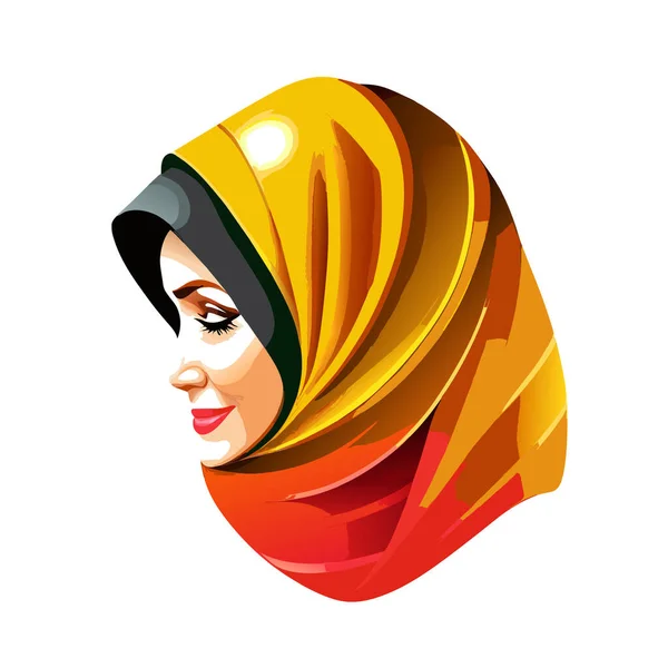 Premium Vector  Cute hijab girl cartoon character vector flat