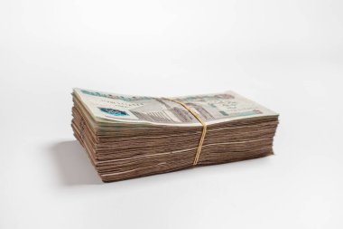 Mısır 100 Pound Para Birimi Beyaz Arkaplanda İzole Edildi