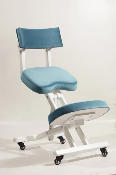 Adjustable Kneeling Chair. Modern Workplace Equipment. Exclusive Ergonomic Chair. Office Stool for Spine Health and Wellness. Furniture for Remote Work and Study.