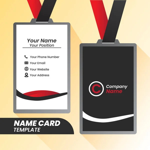 Corporate Name Card Design Set Template Company Corporate Style — Stock Vector