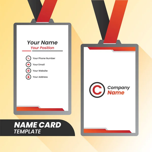 Creative Clean Corporate Name Card Template Stationery Design — Stock Vector