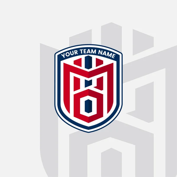 Inspirierende Minimalistische Vorlage Für Das Logo Der Fußballmannschaft — Stockvektor