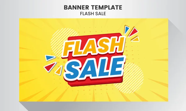 Flash Sale Shopping Poster Banner Text Flash Sales Banner Template — Stock Vector