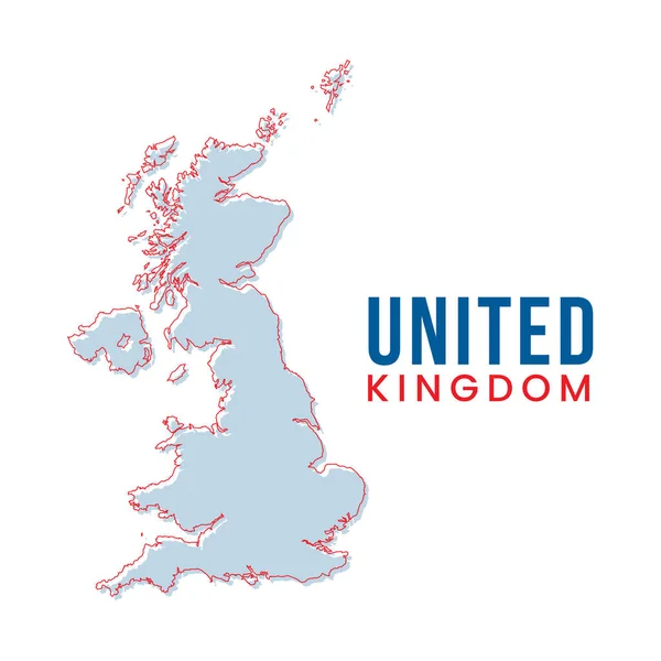 Outline Map United Kingdom Vector Design Template — 스톡 벡터