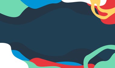 Soyut Arka plan Basit El Çizimi Minimalist Biçimli Serbest Şekil ve Pastel Renkli. Sunum için Vektör Arkaplan ResmiComment