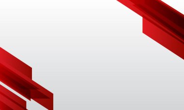 İş sunumu için lüks ve premium kavramı soyut kırmızı ve beyaz örtüşen tabakalar