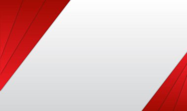 İş için Kırmızı Beyaz Modern Soyut Arkaplan Tasarım Vektörü Sunumu